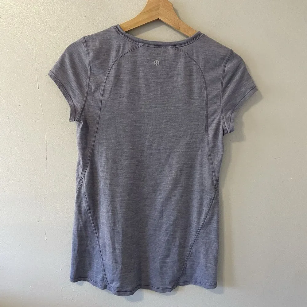 Lululemon Another Mile Short Sleeve Blue Purple Grey Soft Yoga